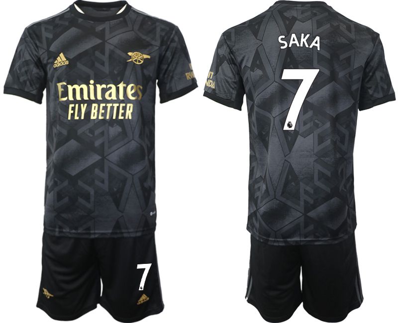 Men 2022-2023 Club Arsenal away black #7 Soccer Jersey